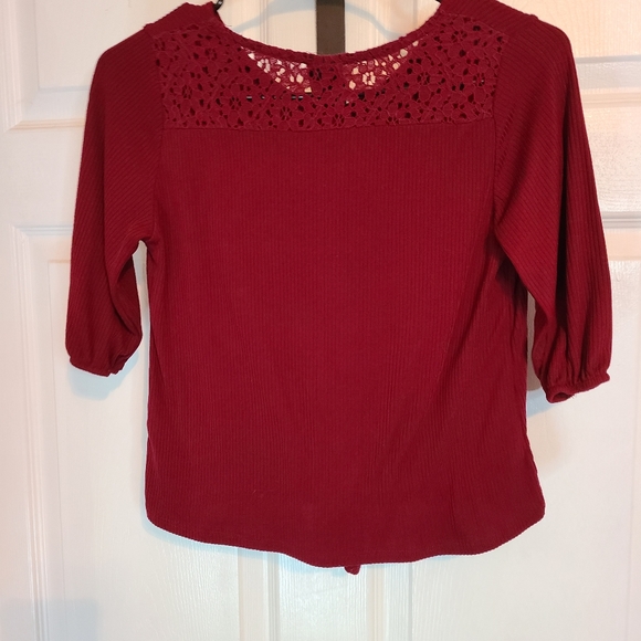 Ransom Woman's Quarter Sleeve Blouse, Size: Large Color: Red - Picture 13 of 14